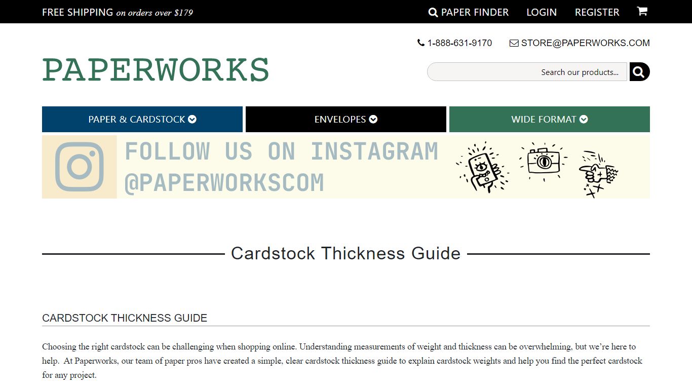 Cardstock Thickness Guide | Paper, Envelopes, Cardstock ... - Paperworks
